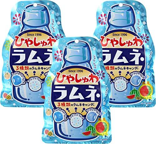Senjaku - Hiyasyuwa Ramune Soda Candy - 2.6 Oz (4 Flavors) - Japanese Sour Fizzy Candy - Mighty Depot