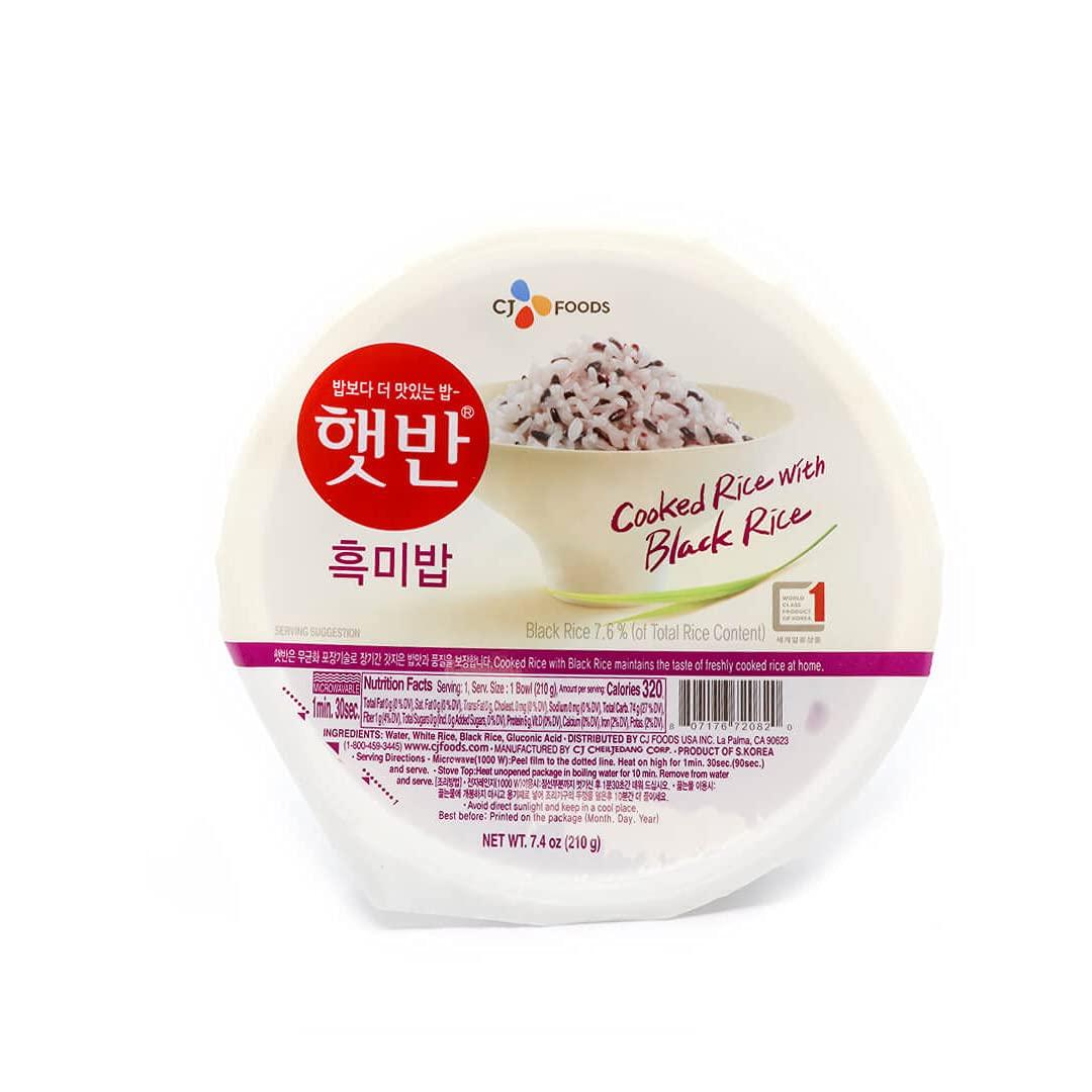 CJ Hetbahn Cooked Rice with Black Rice 3Bowls, 22.2oz (630g) - Mighty Depot