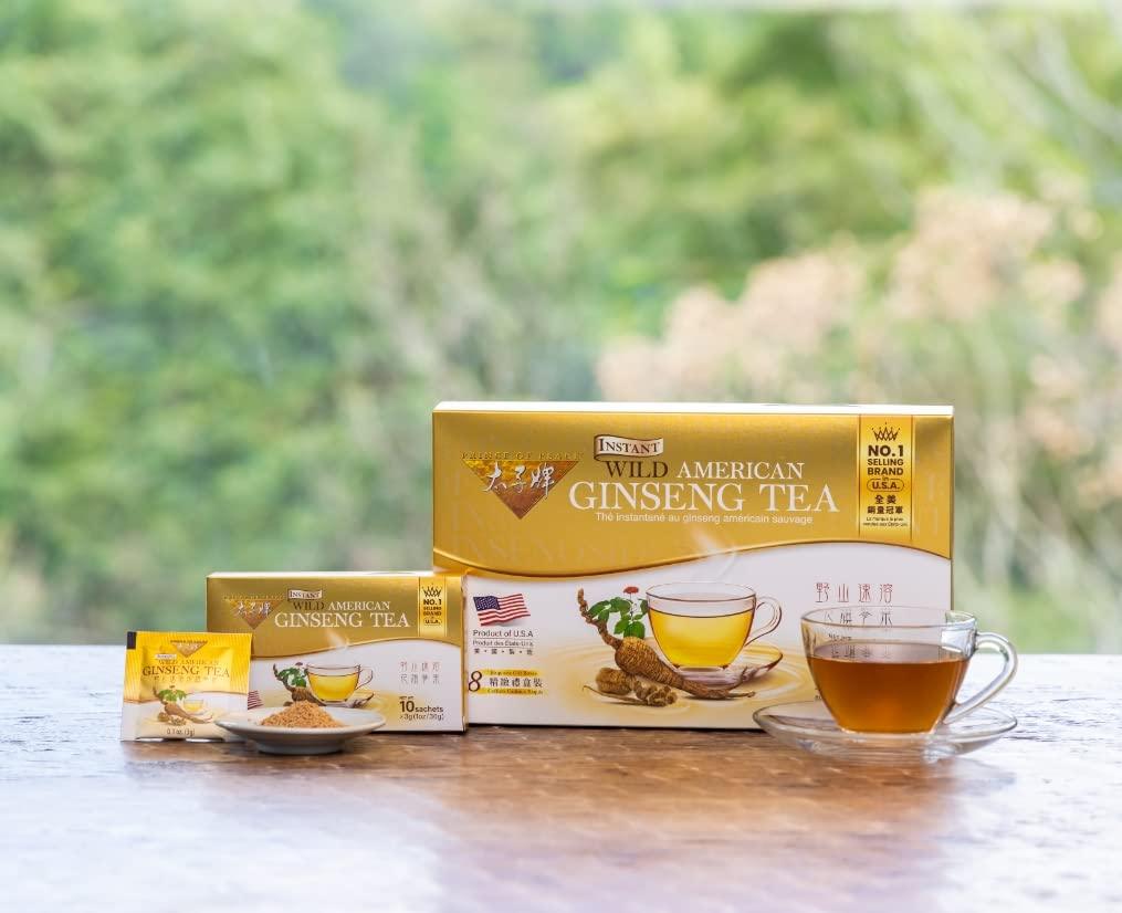 Prince of Peace Instant Wild American Ginseng Tea, 80 Sachets – Healthy Drink, Caffeine-Free Energy-Boosting, Heavy Antioxidants, Plant Extract - Mighty Depot