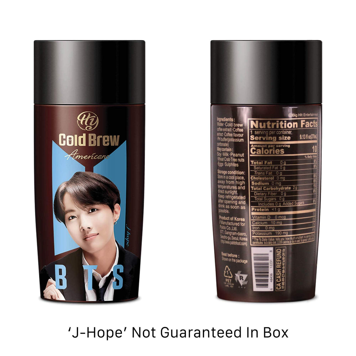 PALDO BTS BangTan Kpop Cold Brew Americano Coffee Bottled Drinks, Ready To Drink Unsweetened Beverage Bottle, Random Assortment Box (24 Pack x 9.13 Fl Oz) - Mighty Depot