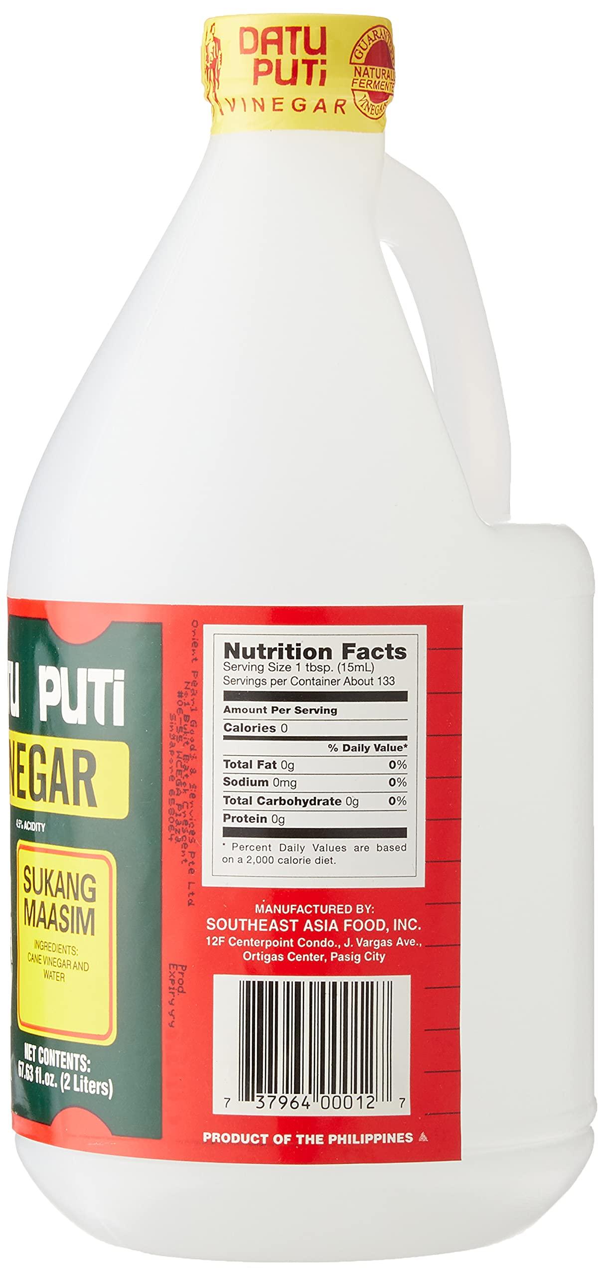 Datu Puti, Vinegar-Sukang Maasim (2 Liter), 67.63 oz - Mighty Depot