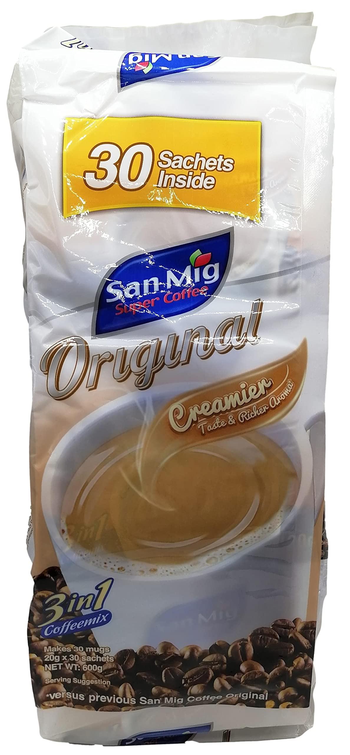San Mig Super 3in1 Coffee Original 30 sachet pack (20gX30pcs.) - Mighty Depot