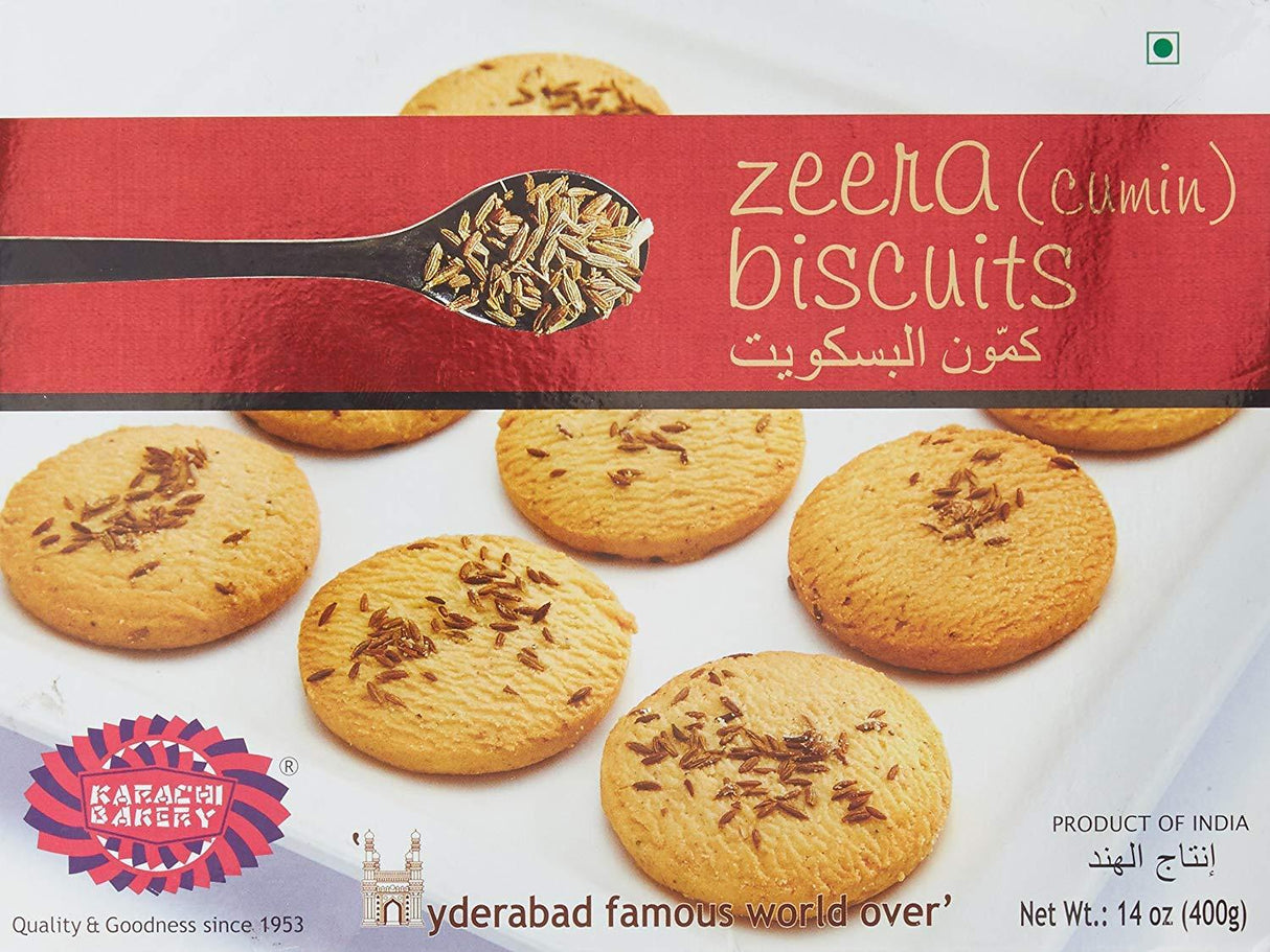 Karachi Bakery- Zeera/Jeera (Cumin) biscuits , 14.10 oz (400 g) - Mighty Depot