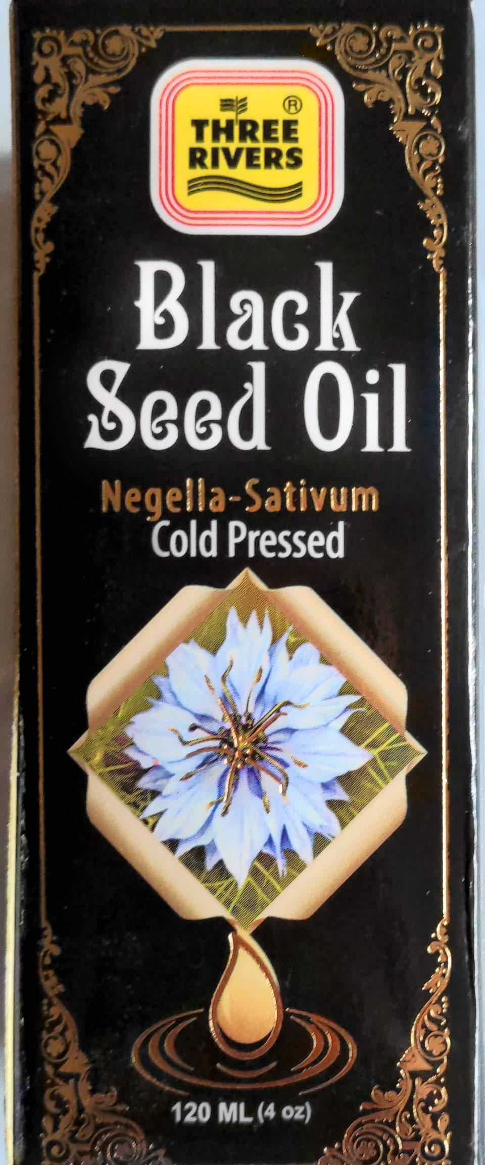 Three Rivers Cold Pressed Black Seed Oil Nigella Sativa Seed Oil - Glass Bottle - 4oz. - Mighty Depot