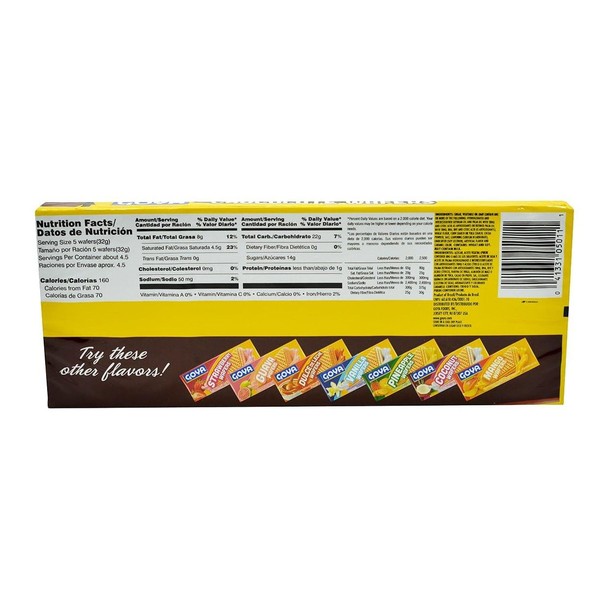 Goya Chocolate Wafer Cookies, 4.94 oz - Mighty Depot