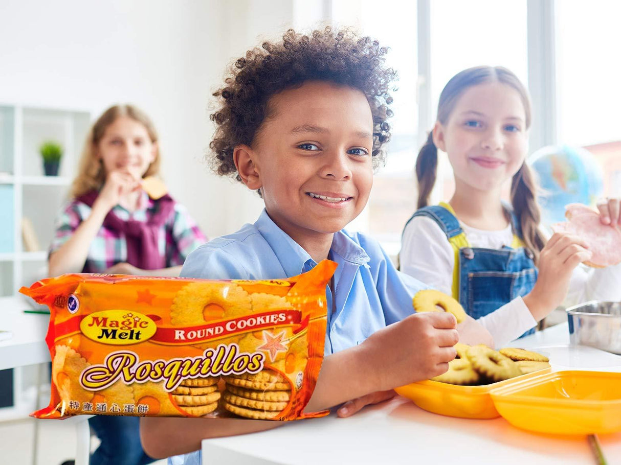 MAGIC MELT Round Egg Cookie ROSQUILLOS - Best from the Philippines – Flowery-shaped with a hole in the center, Best taken with your milk or iced drinks - Mighty Depot