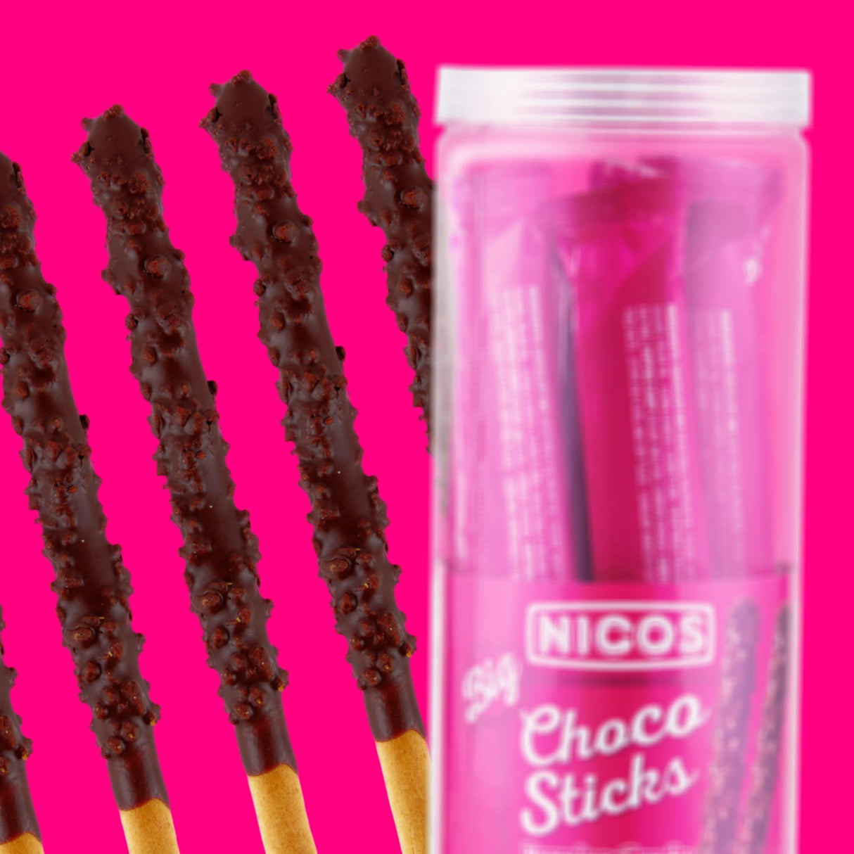 Nicos Choco Sticks Giant Chocolate Covered Biscuit Sticks, 5.08-Ounce (3 pack) - Mighty Depot
