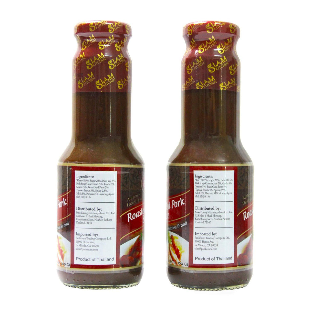 Siam Kitchen Classic Thai Red Pork Moo Daeng Gravy Sauce, 10.5 oz, 2 pack (Char Siew Sauce) - Mighty Depot
