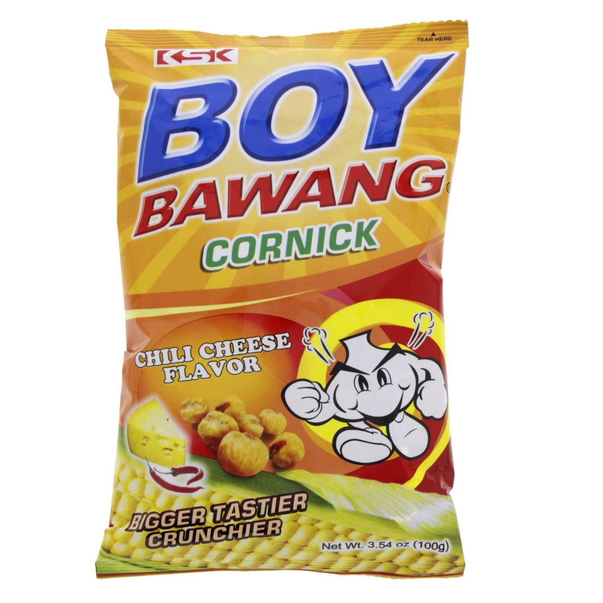 KSK Boy Bawang Cornick Chili Cheese 100g - Mighty Depot