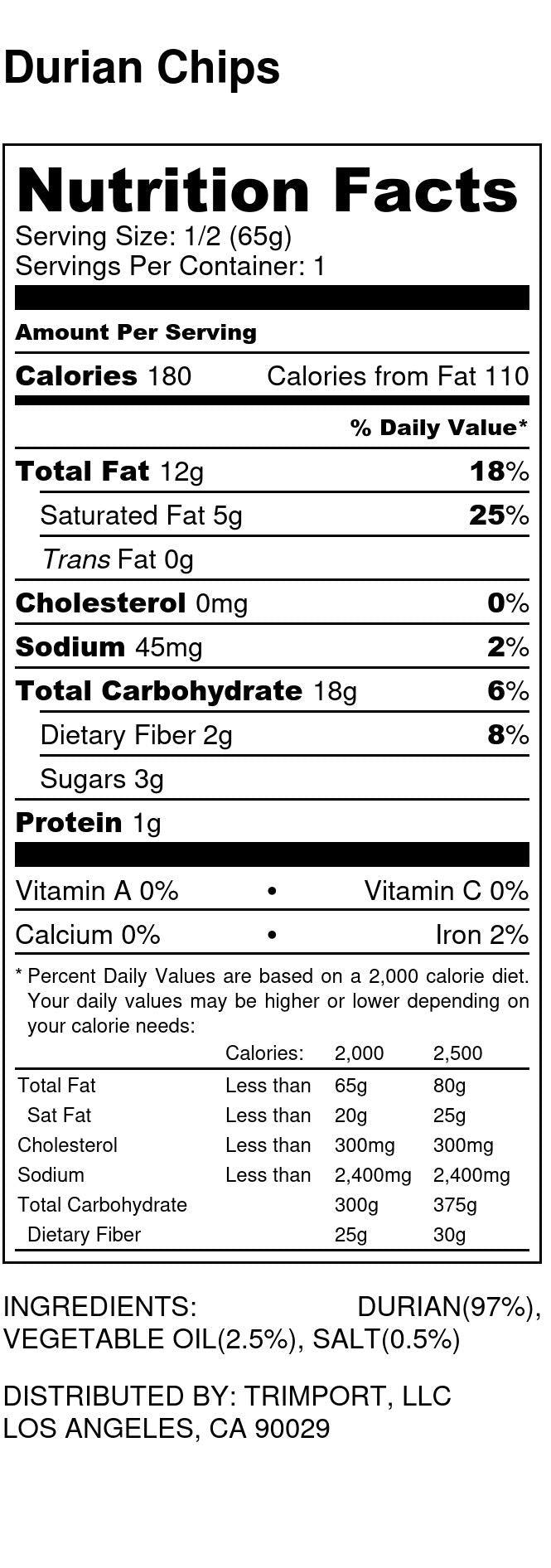 Bee Fruits-Durian Chips, Thai Snack 2.3 Ounce Bag Free Shipping - Mighty Depot