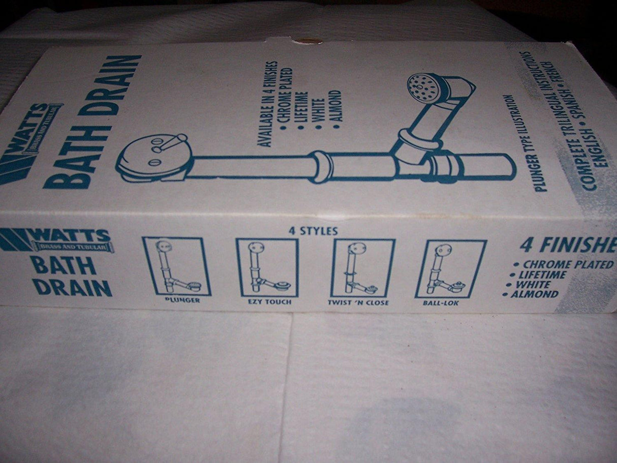 WATTS Trip Lever Bath Drain, Chrome Trim 932443B - Mighty Depot