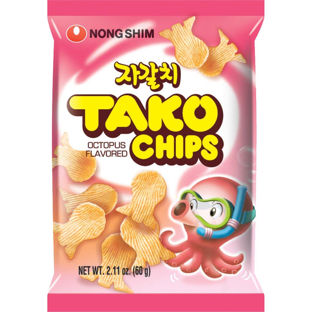 Nongshim Tako Chips, 2.12 Ounce Bags (Pack of 30) - Mighty Depot