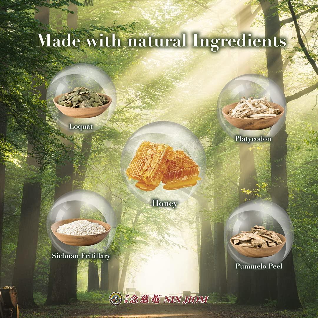 NIN JIOM PEI PA KOA (Herbal Formula) 300ML, Herbal Dietary Supplement with Honey and Loquat - Soothing Throat - Mighty Depot