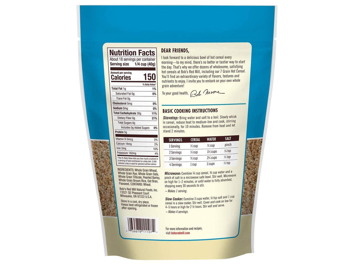 Bob's Red Mill 7 Grain Hot Cereal, - Mighty Depot