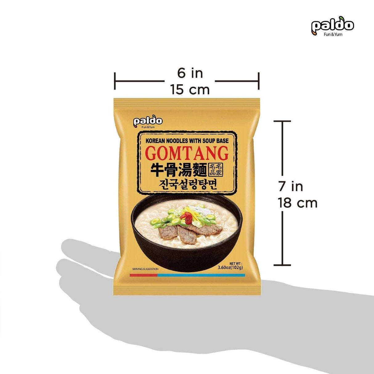 PALDO FUN & YUM Gomtang Ramen 20-Pack, 4.05 ounce (pack of 20) - Mighty Depot