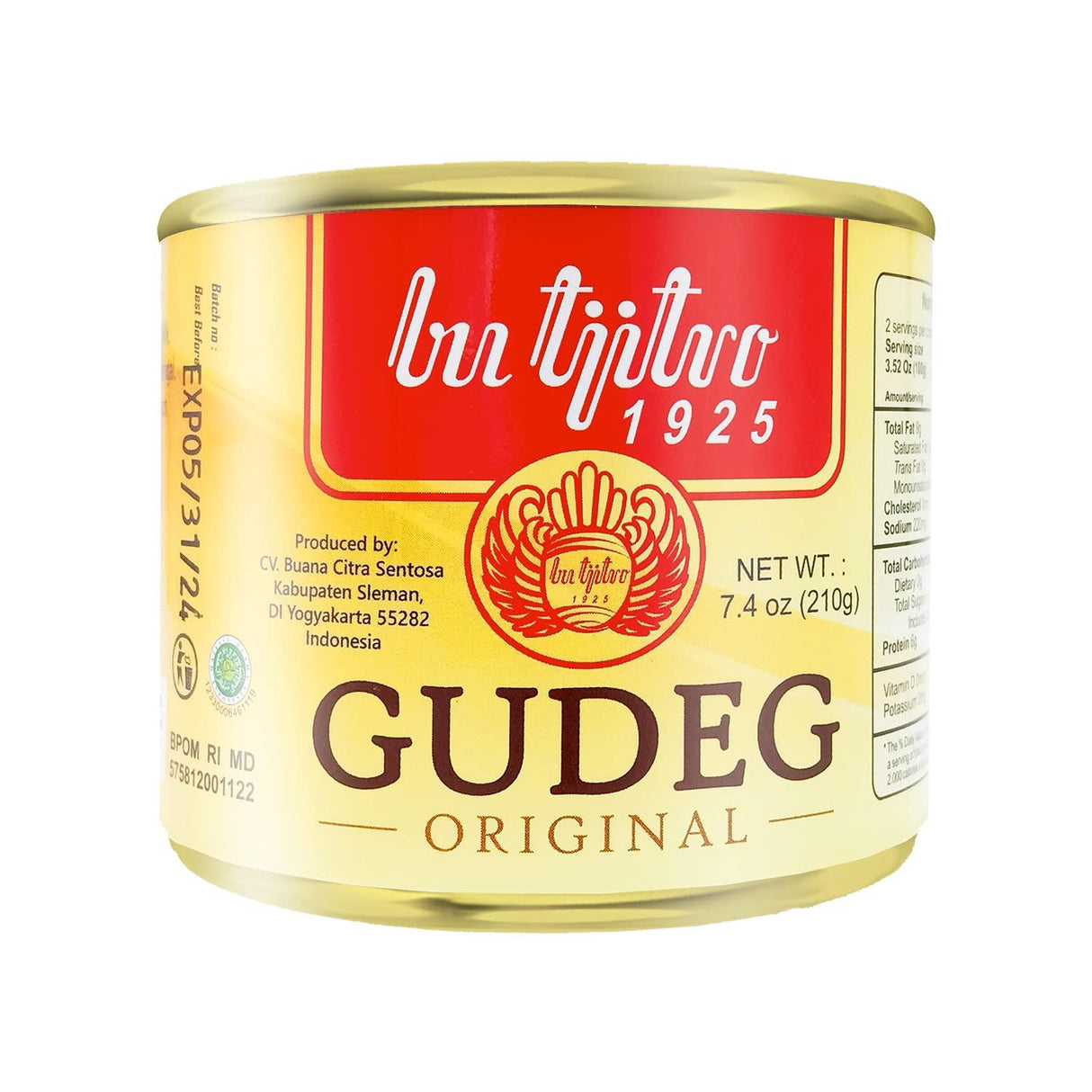 Bu Tjitro - Canned Gudeg (Traditional Indonesian Sweet Jackfruit Stew) 7oz - Mighty Depot