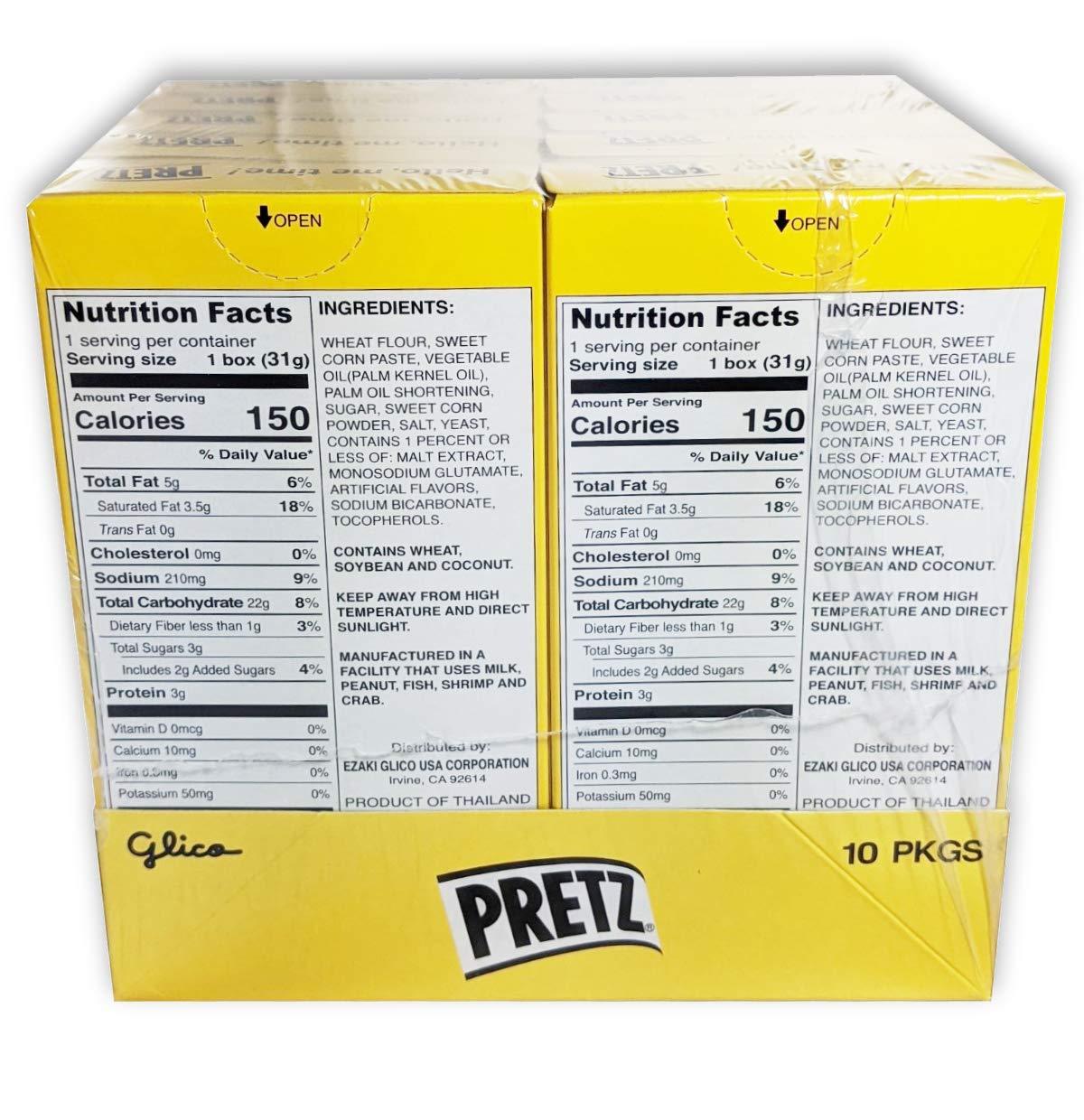 Glico Pretz Sweet Corn Baked Snack Sticks - 1.09 ounce (Pack of 10) - Mighty Depot