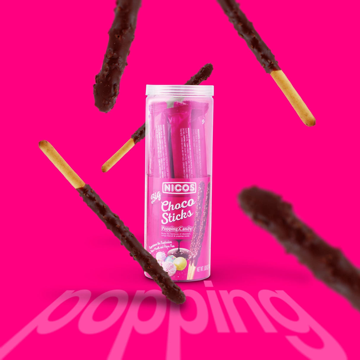 Nicos Choco Sticks Giant Chocolate Covered Biscuit Sticks, 5.08-Ounce (3 pack) - Mighty Depot