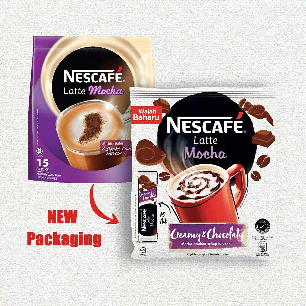 Nescafe 3 in 1 Tropical COCONUT Coffee Latte - Instant Coffee Packets - Single Serve Flavored Coffee Mix - Mighty Depot