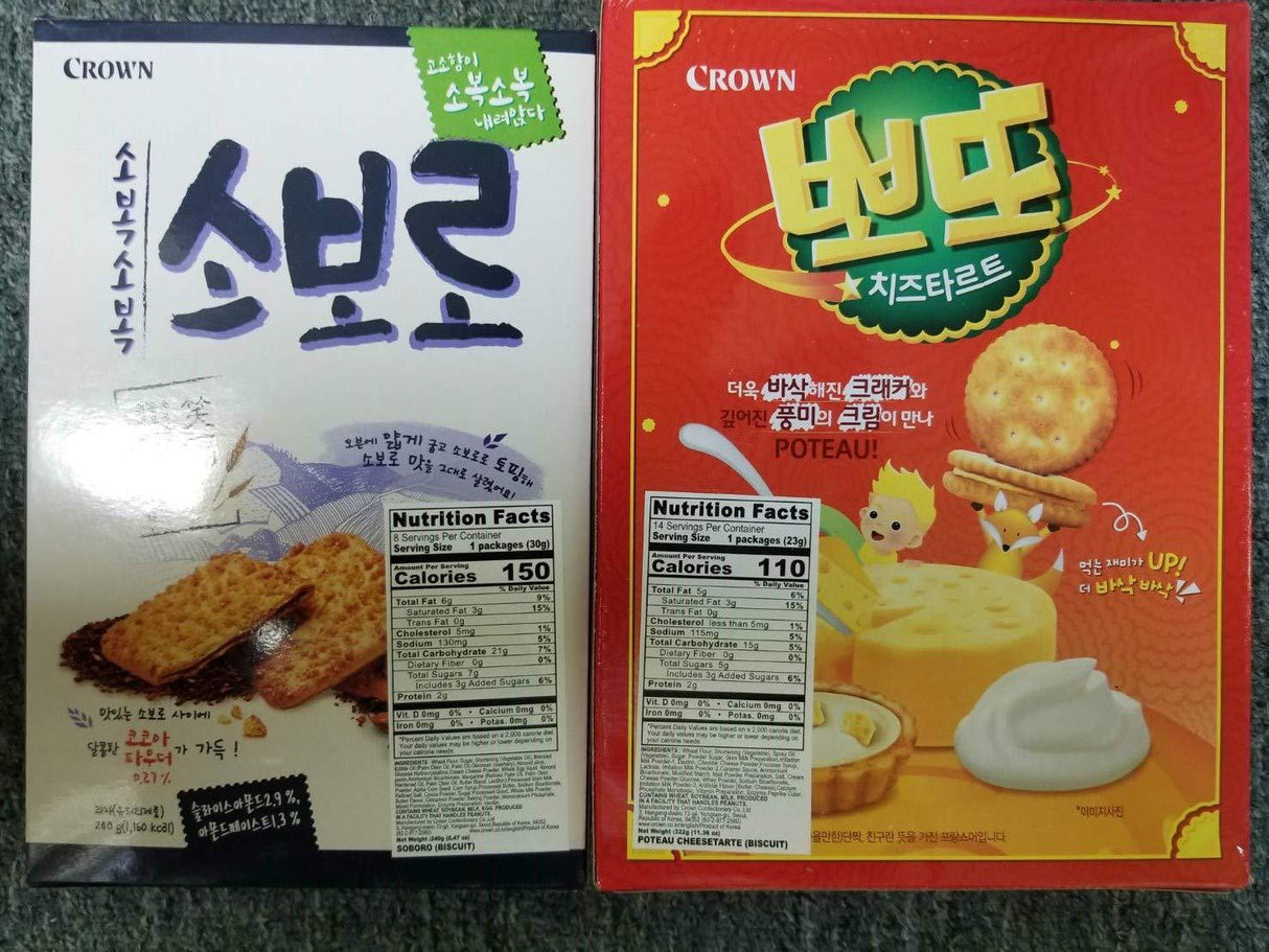 CROWN Soboro Cracker and Cheese Tarte_1 Box Each - Mighty Depot