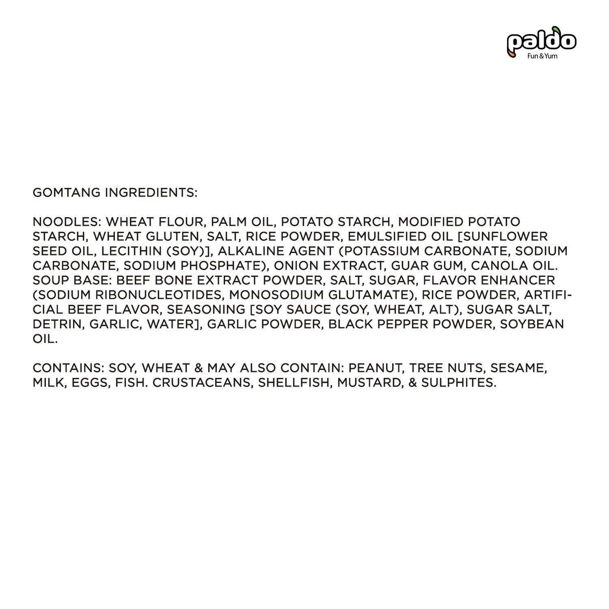 PALDO FUN & YUM Gomtang Ramen 20-Pack, 4.05 ounce (pack of 20) - Mighty Depot