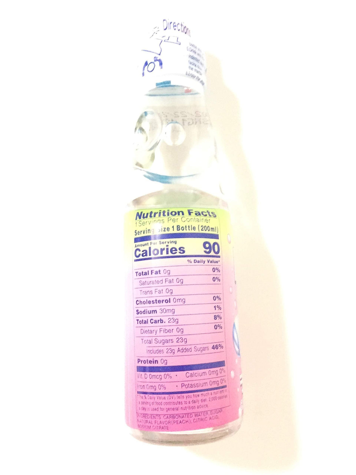 Sangaria Ramune Premium Crabonated soft drink Peach Flavor 5 PACK (6.76 fl oz each) - Mighty Depot