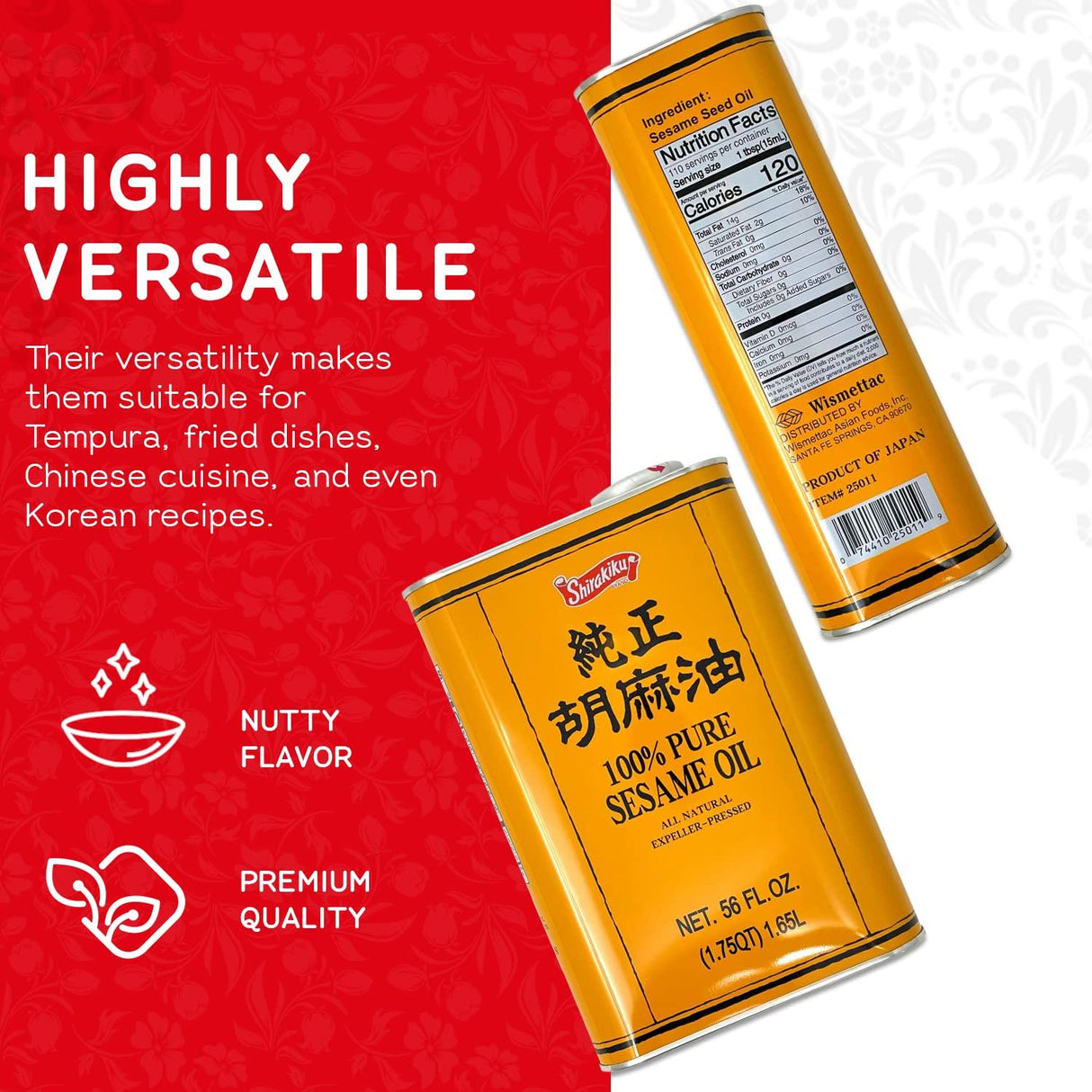 Shirakiku Japanese Sesame Oil - Mighty Depot