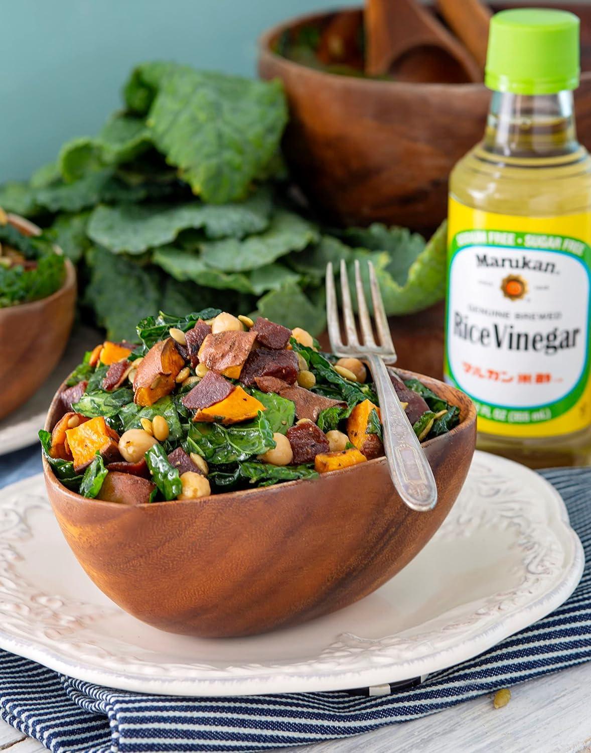 Marukan Genuine Brewed Rice Vinegar, 12 Ounce Glass Bottle (Pack of 1) - Mighty Depot