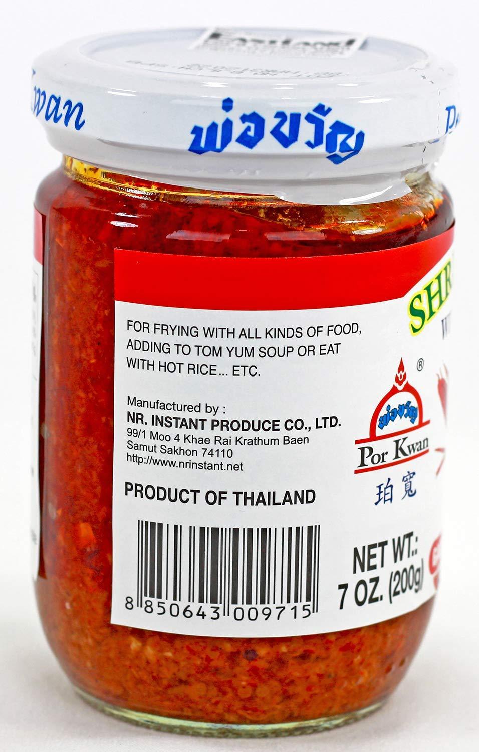 Por Kwan Thai Shrimp Paste with Bean Oil 7oz - Mighty Depot