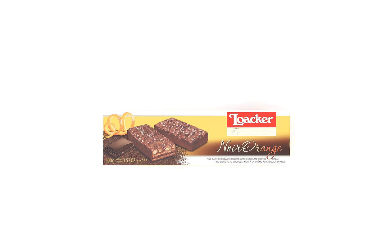 Loacker 3.53 oz Patisserie (Noir Orange, 3.53 oz) - Mighty Depot