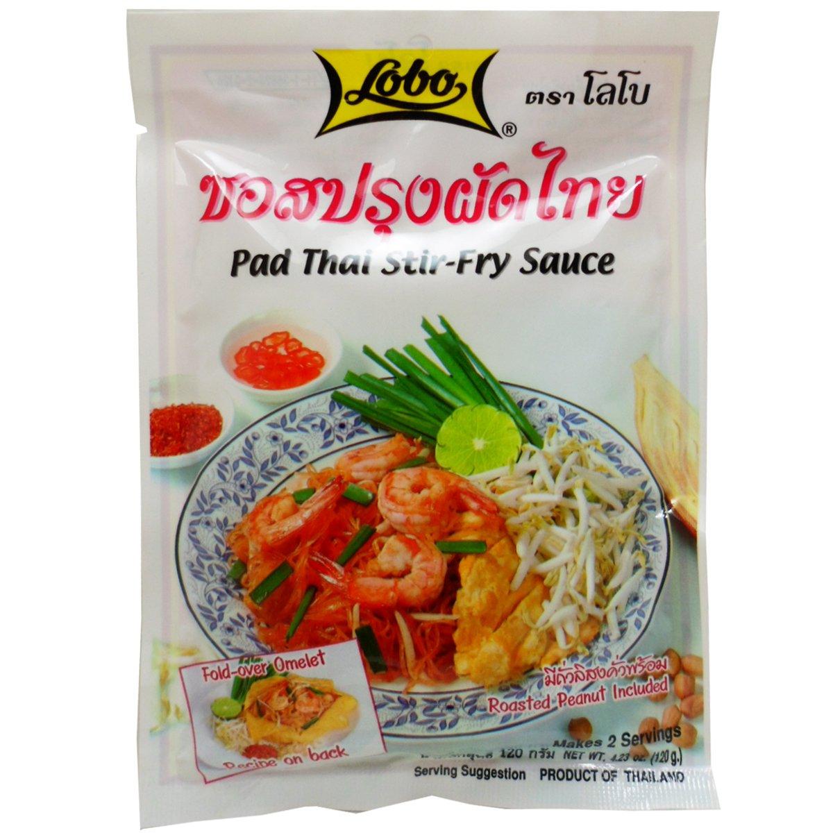 Lobo Pad Thai Stir-fry Sauce 120g (4.23 Oz) Thai Food X 2 Bags - Mighty Depot