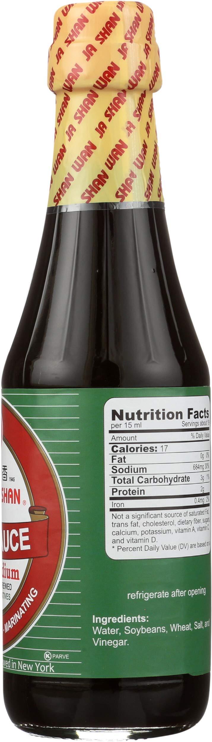 WAN JA SHAN Sauce Soy Light Sodium, 16.9 fl oz (1 bottle) - Mighty Depot