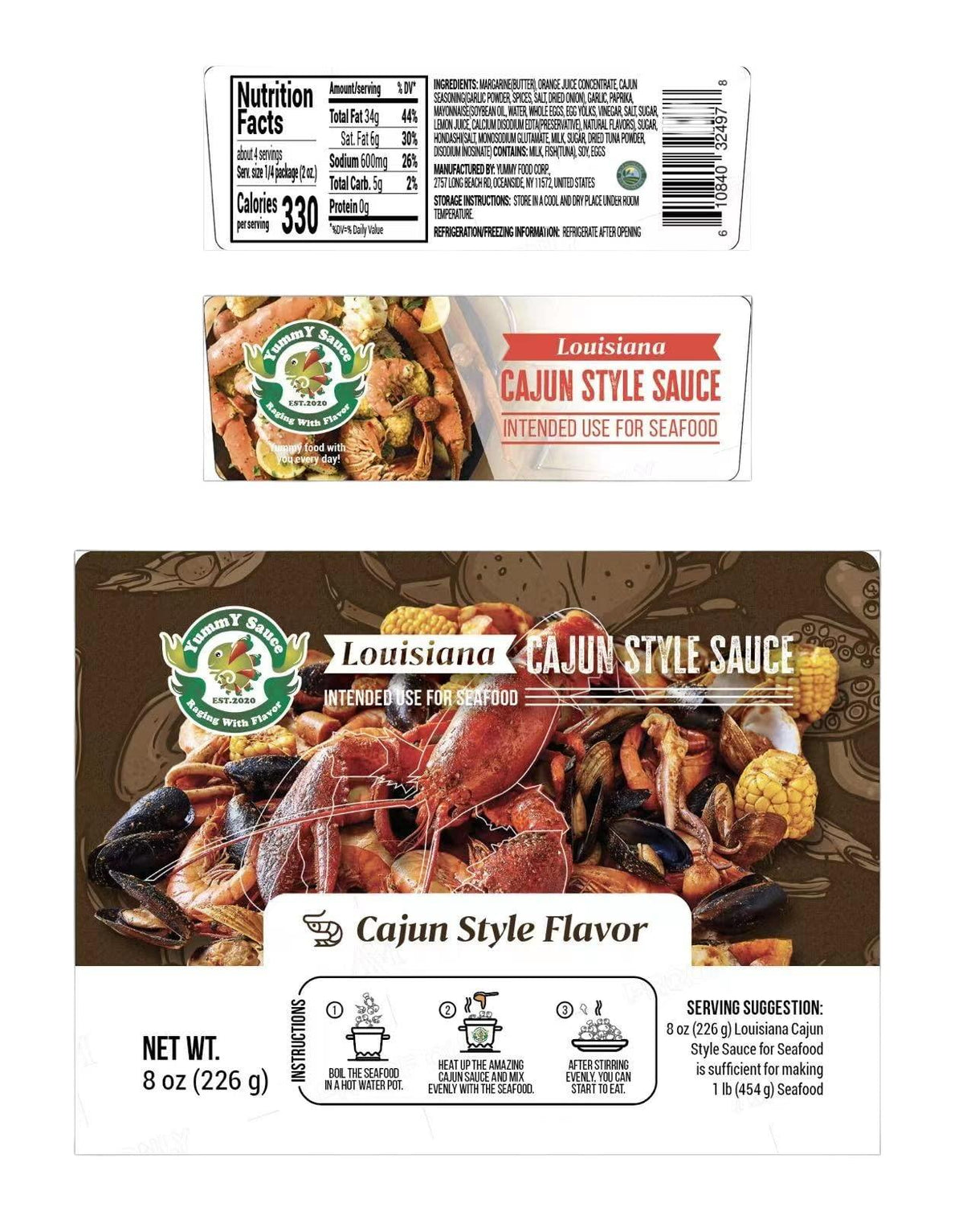 Cajun Sauce Cajun Style Flavor( Pack of 1x8oz) - Mighty Depot