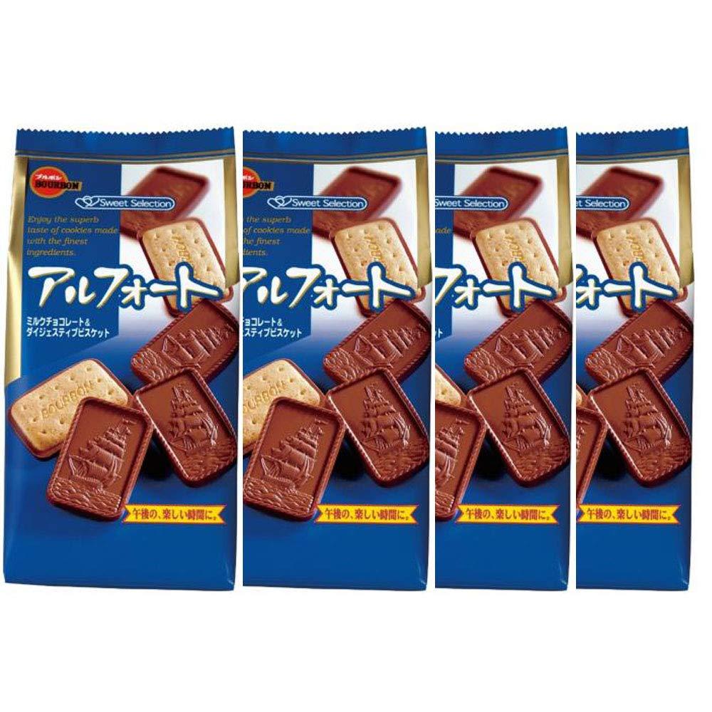 Bourbon ALFORT Mini Chocolate Biscuit, 10pcs / 3.56 oz x4 pack - Mighty Depot