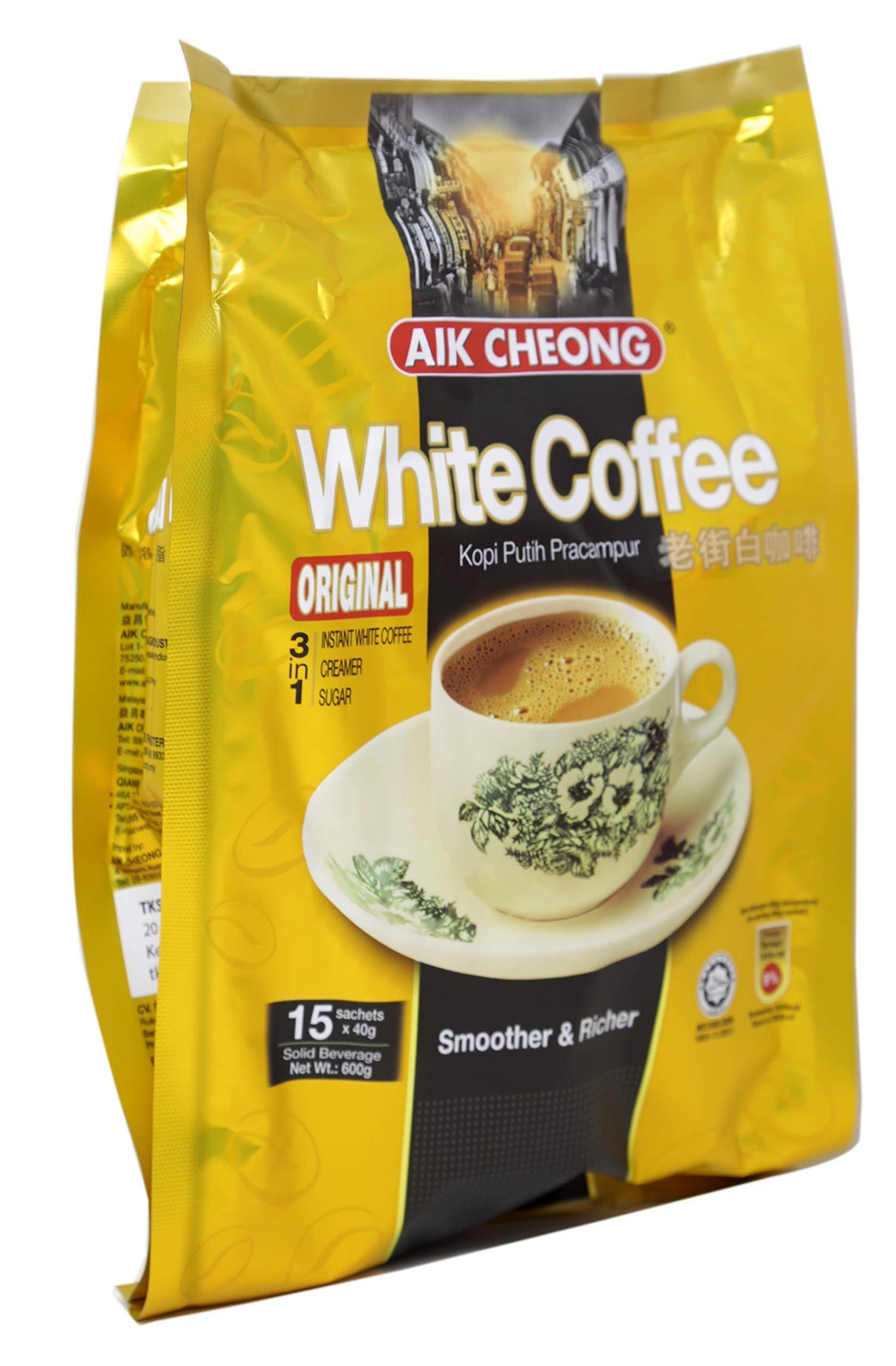 Aik Cheong Instant 3 in 1 White Coffee Tarik Original (1 Bag) - Mighty Depot