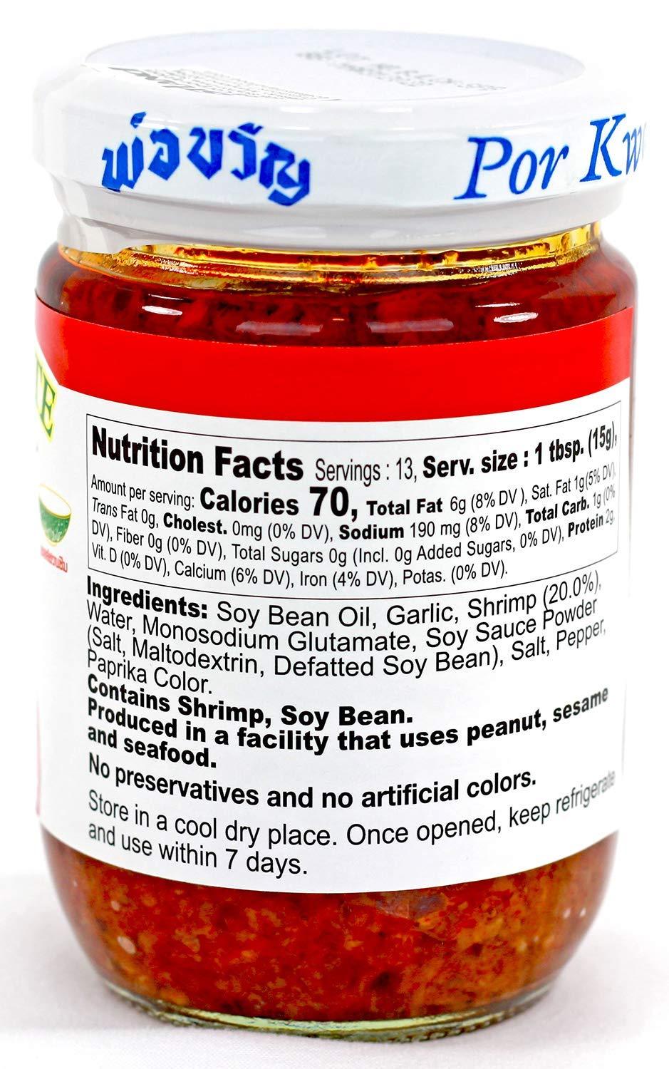 Por Kwan Thai Shrimp Paste with Bean Oil 7oz - Mighty Depot