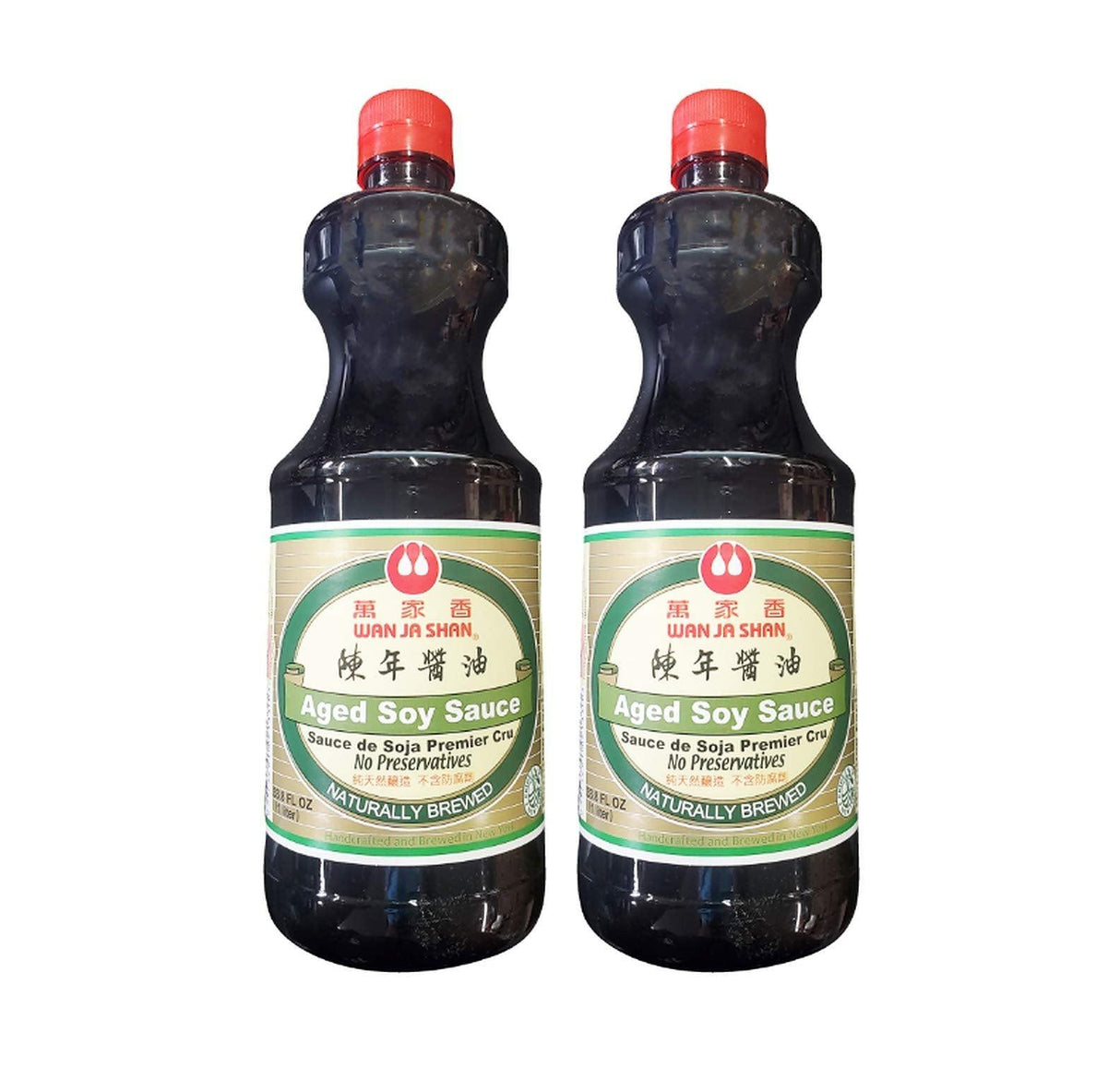 Wan Ja Shan Aged Soy Sauce, (2 Pack, Total of 67.6fl.oz) - Mighty Depot