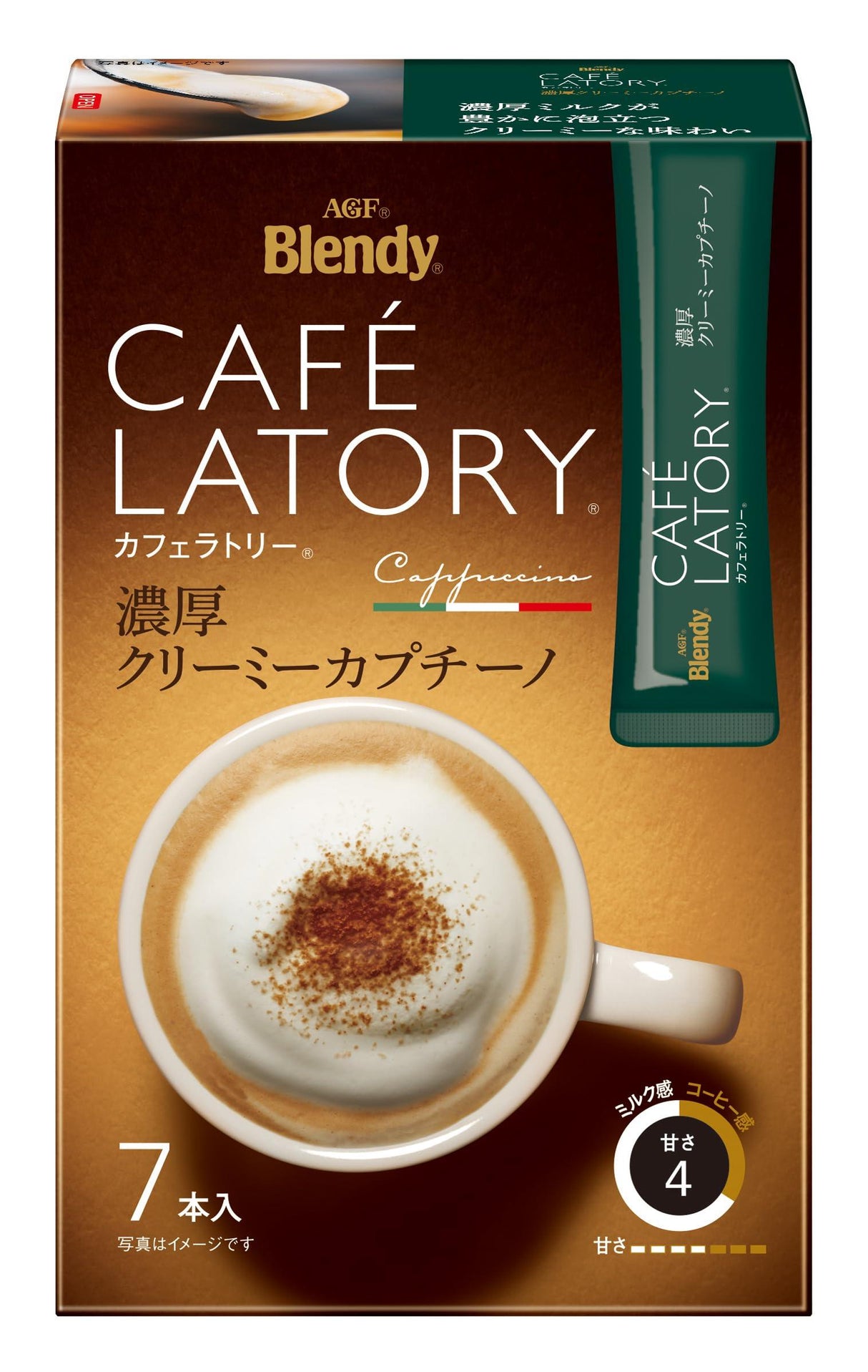 AGF ブレンディ カフェラトリー スティック 濃厚クリーミーカプチーノ 7本×6箱 【 スティックコーヒー 】 - Mighty Depot