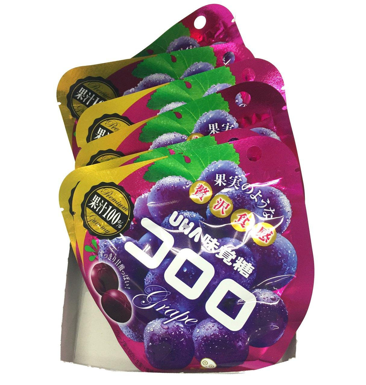 UHA Japanese Kororo Gummy Candy - Grape Flavor 40g (pack of 6) - Mighty Depot
