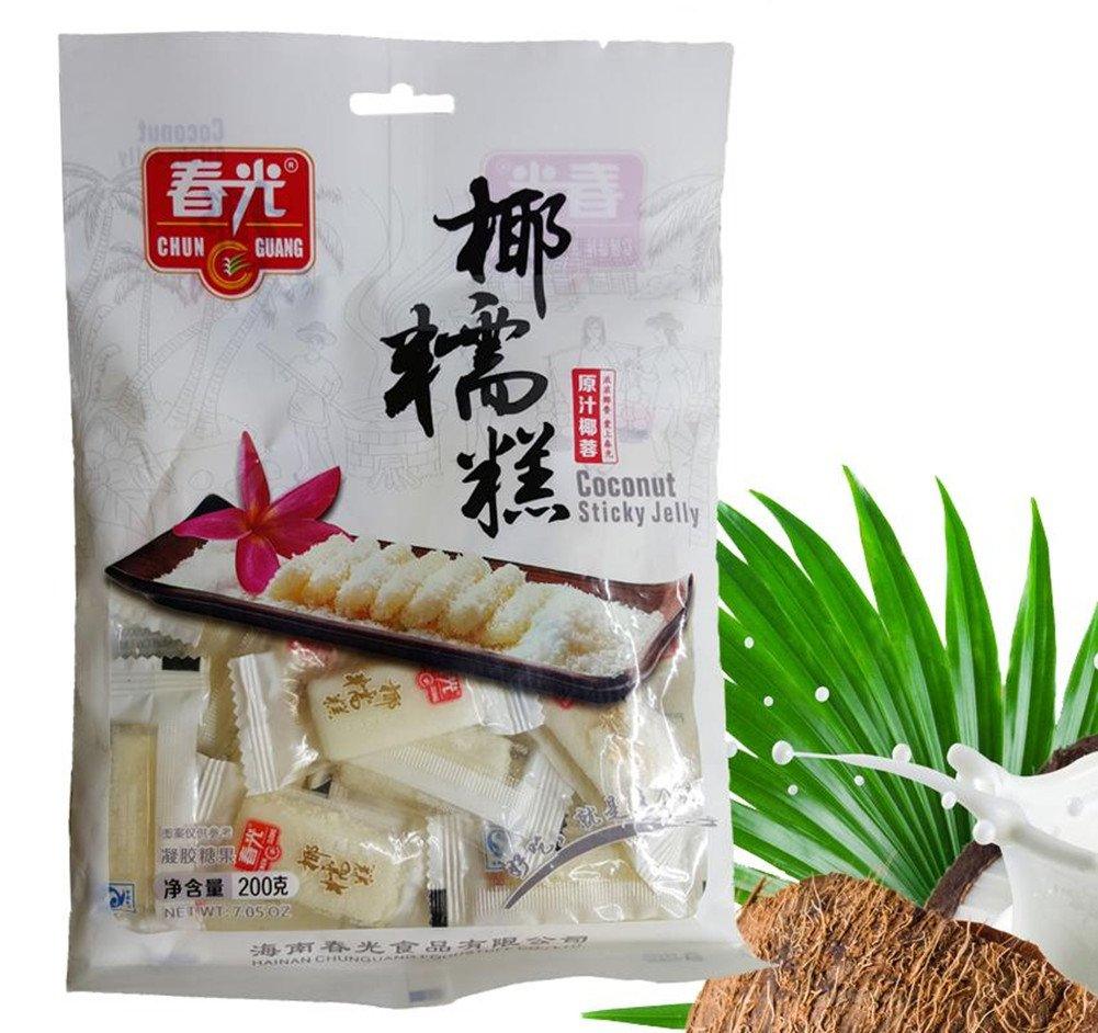 Chunguang Coconut Sticky Jelly, Coconut Paste, Coconut Soft Cookie, Candy, Sweets, Snack, Food - Mighty Depot