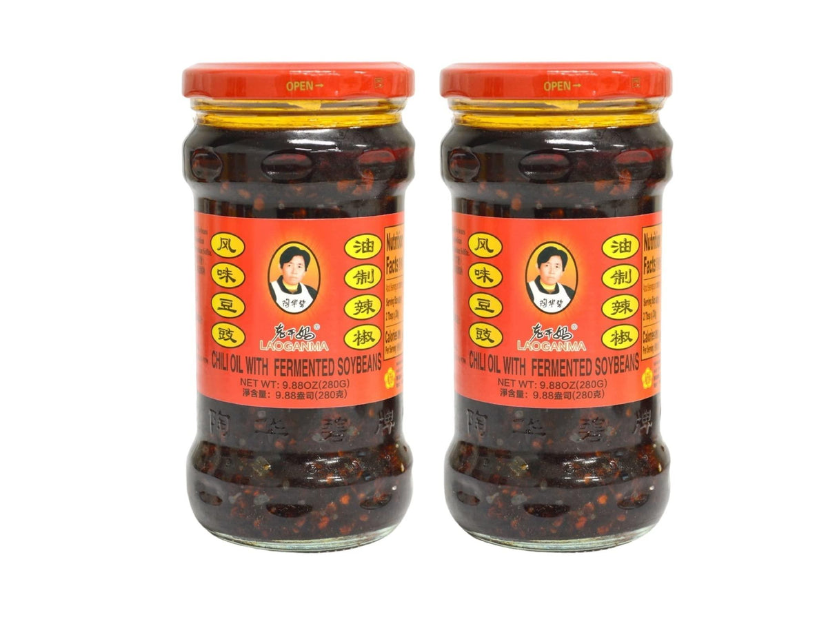 LaoGanMa Chili Oil with Fermented Soybeans 老乾媽風味豆豉 9.88 Oz. (Pack of 2) - Mighty Depot