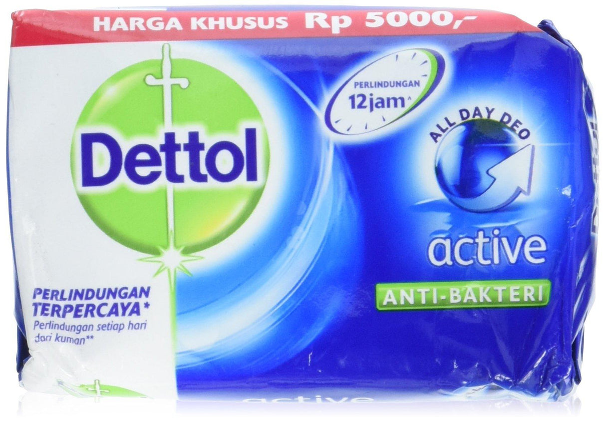 Dettol Anti-Bakteri ACTIVE bar soap-110g - Mighty Depot