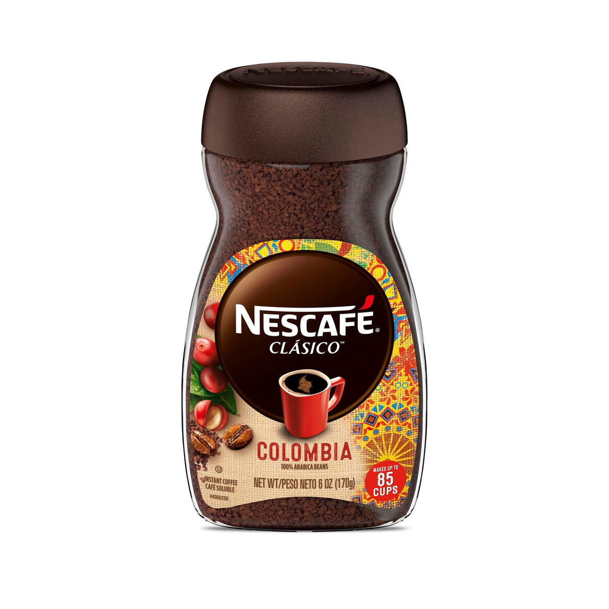 NESCAFÉ CLÁSICO Colombia, Medium Roast Instant Coffee, 6 oz. Jar - Mighty Depot