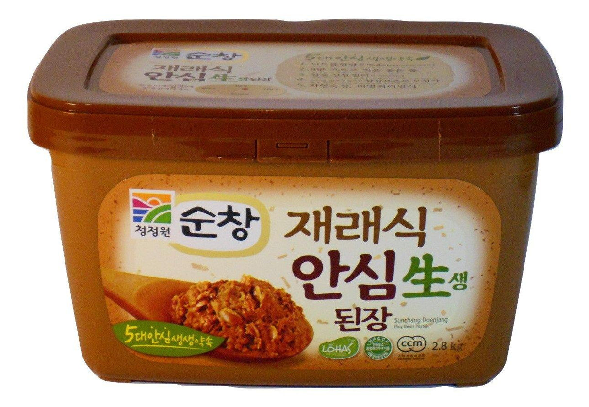Chung Jung One Soybean Paste - Extra Large Size 2.8 Kg. / 6.6lb Tub - Mighty Depot