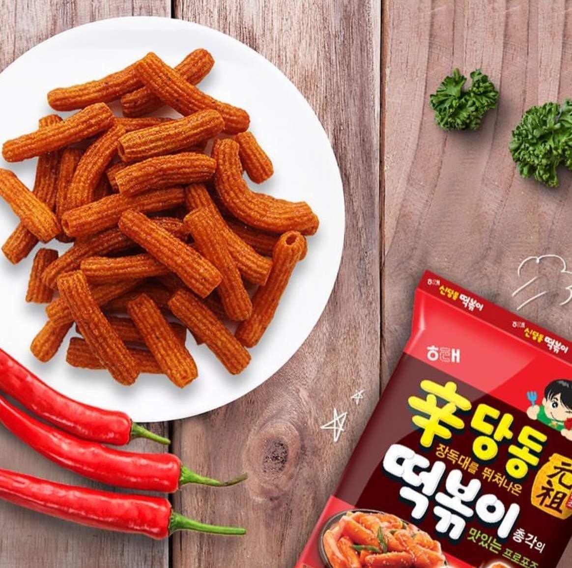 Orion Turtle Chips 2.83 oz & Sindangdong Tteokbokki 8.11 oz COMBO PACK (1 bag of each) (2 Bags Total) - Mighty Depot