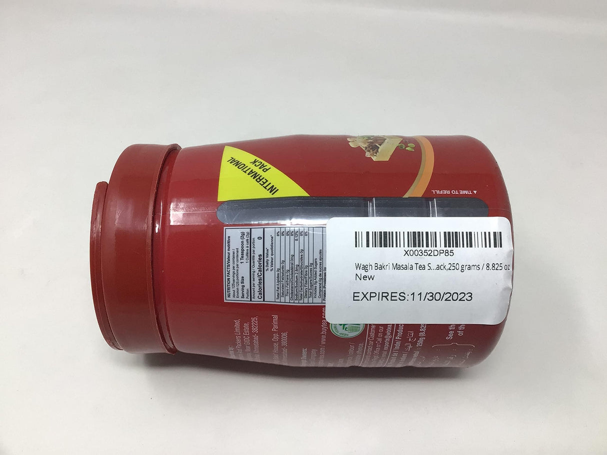 Wagh Bakri Masala Tea Spiced Tea Leaves in Export Pack,250 grams / 8.825 oz - Mighty Depot