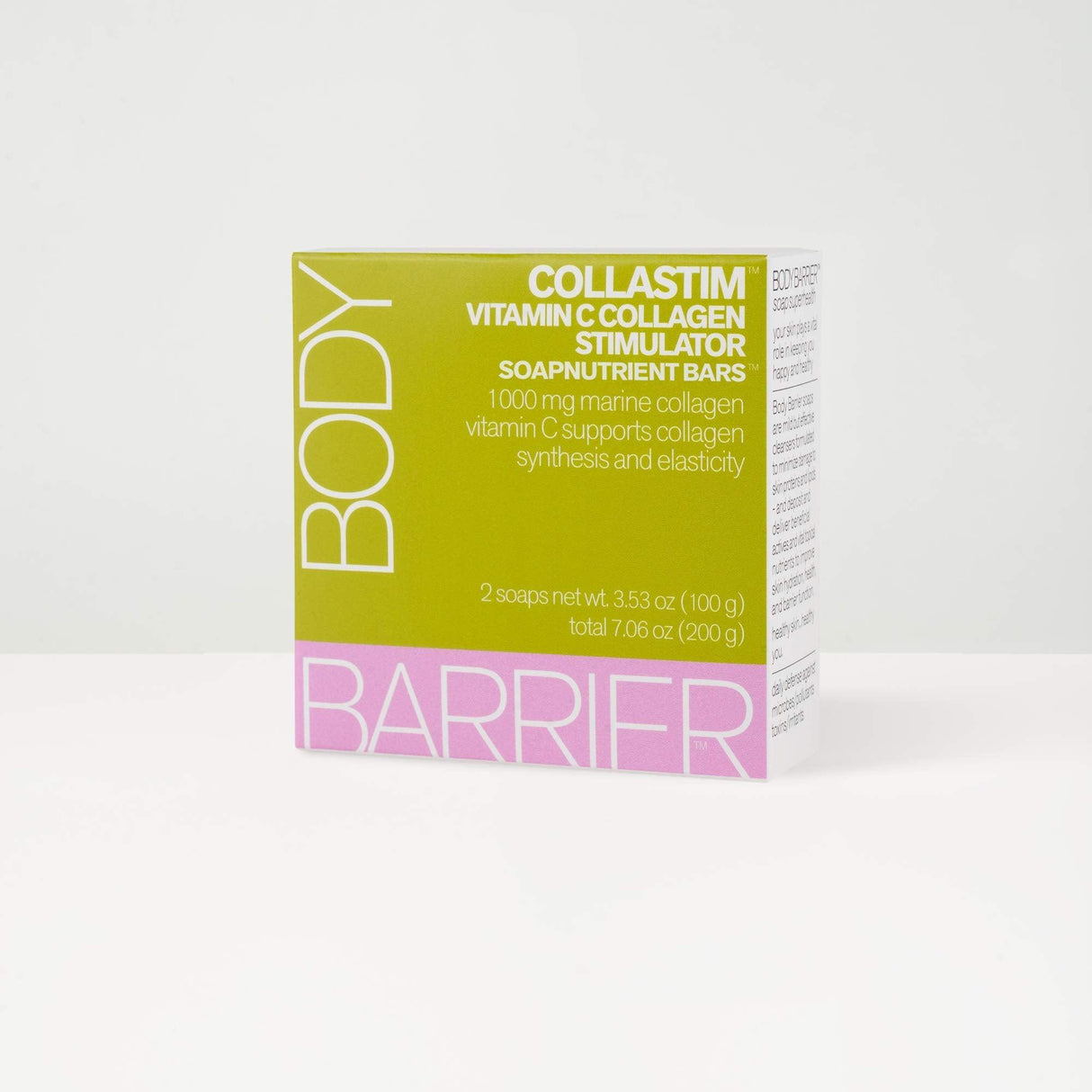 Body Barrier Collastim Vitamin C Collagen Stimulator Soapnutrient Soap Bars, 2 Pack, 7.06 oz - Mighty Depot