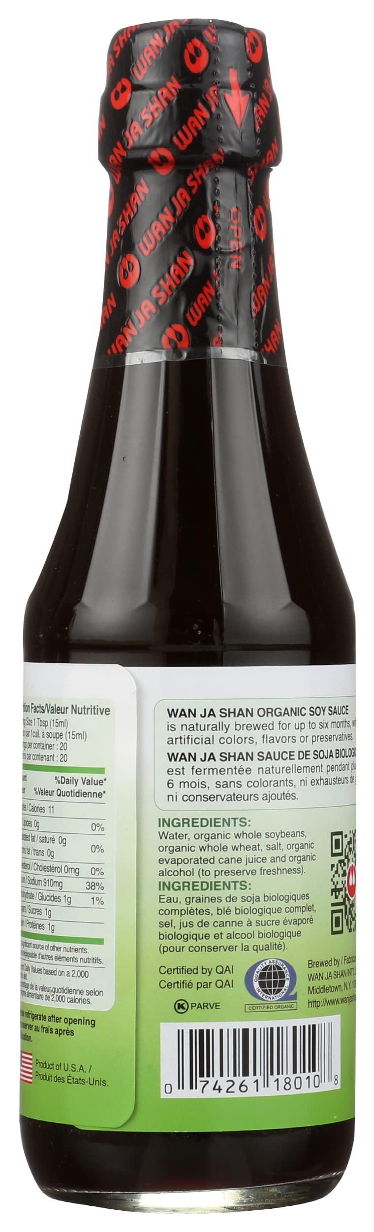 WAN JA SHAN Organic Soy Sauce, 10 FZ - Mighty Depot