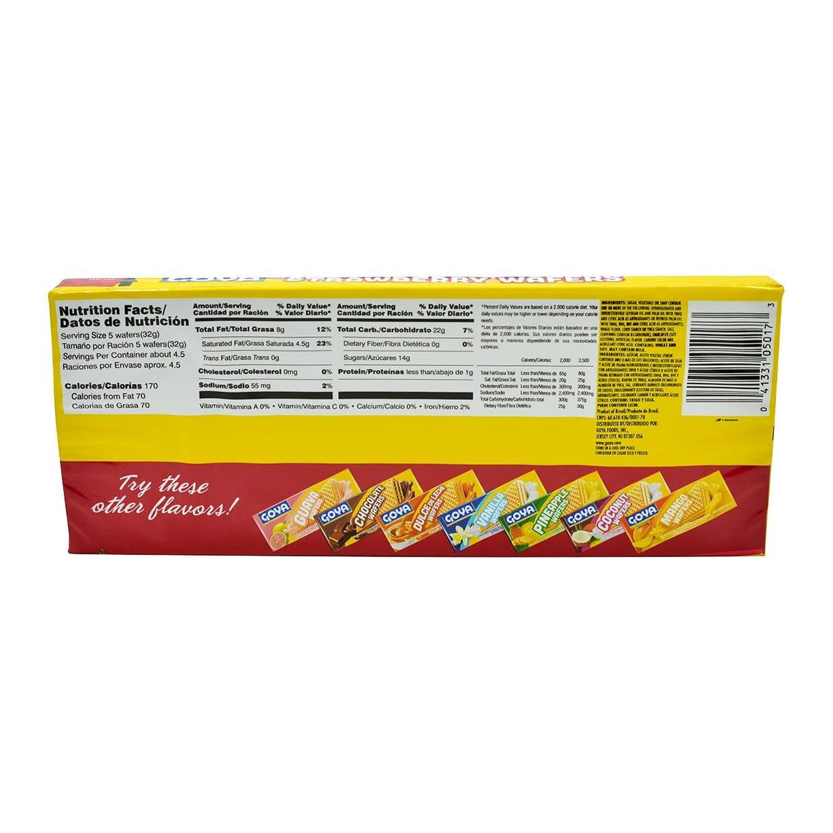 Goya Strawberry Wafer Cookies, 4.94 oz - Mighty Depot