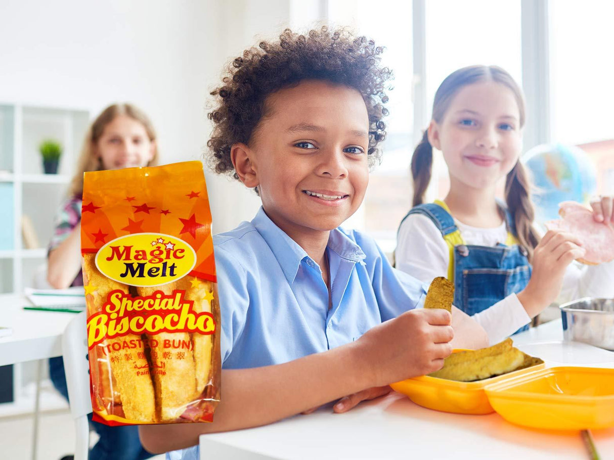 MAGIC MELT Special Biscocho - Best from the Philippines - Crunchy twice-baked Toasted Bun Snack Goes well with Coffee and Tea - Mighty Depot